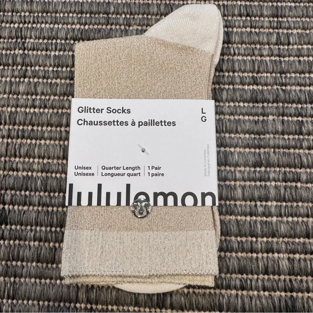 lululemon Glitter  Socks Quarter Length